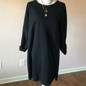 3/4 sleeve black dress